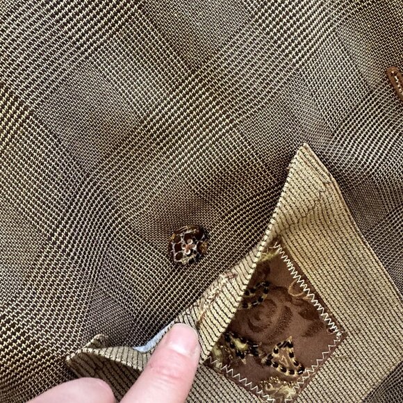 Faith By Celia Forrester Womens Brown Leopard Print  Jacket & Dress Set XS Vtg - Picture 12 of 13